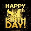 84th Birthday GIF. Best Fireworks Animated Image for 84 Year Olds.