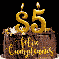 Felices 85 Años - Hermosa imagen de pastel de feliz cumpleaños