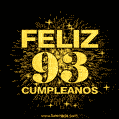 GIF animado para cumpleaños con el número 93 - feliz cumpleaños gif de fuegos artificiales