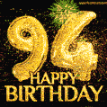 94th Birthday Greeting Card - Amazing Bursts of Fireworks (GIF)