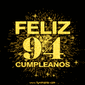 GIF animado para cumpleaños con el número 94 - feliz cumpleaños gif de fuegos artificiales