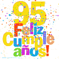 Imagen GIF festiva y colorida de feliz cumpleaños número 95