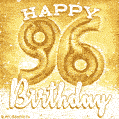 Download & Send Cute Balloons Happy 96th Birthday Card for Free