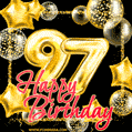Wishing you many golden years ahead! Happy 97th birthday animated birthday GIF.