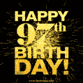 97th Birthday GIF. Best Fireworks Animated Image for 97 Year Olds.