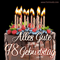 Alles Gute zum 98. Geburtstag Schokoladenkuchen GIF