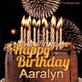 Chocolate Happy Birthday Cake for Aaralyn (GIF)