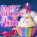 Happy Birthday Aarin - Lovely Animated GIF