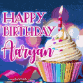 Happy Birthday Aaryan - Lovely Animated GIF