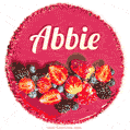 Happy Birthday Cake with Name Abbie - Free Download