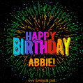New Bursting with Colors Happy Birthday Abbie GIF and Video with Music
