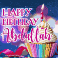 Happy Birthday Abdallah - Lovely Animated GIF