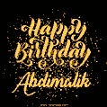 Happy Birthday Card for Abdimalik - Download GIF and Send for Free