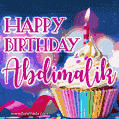 Happy Birthday Abdimalik - Lovely Animated GIF