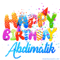 Happy Birthday Abdimalik - Creative Personalized GIF With Name