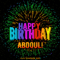 New Bursting with Colors Happy Birthday Abdoul GIF and Video with Music