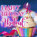Happy Birthday Abdoul - Lovely Animated GIF