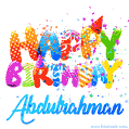 Happy Birthday Abdulrahman - Creative Personalized GIF With Name