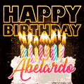 Abelardo - Animated Happy Birthday Cake GIF for WhatsApp