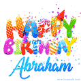 Happy Birthday Abraham - Creative Personalized GIF With Name
