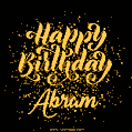 Happy Birthday Card for Abram - Download GIF and Send for Free
