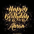 Happy Birthday Card for Abran - Download GIF and Send for Free