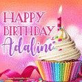 Happy Birthday Adaline - Lovely Animated GIF
