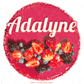 Happy Birthday Cake with Name Adalyne - Free Download