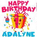 Funny Happy Birthday Adalyne GIF