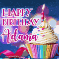 Happy Birthday Adama - Lovely Animated GIF