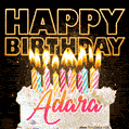 Adara - Animated Happy Birthday Cake GIF Image for WhatsApp