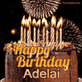 Chocolate Happy Birthday Cake for Adelai (GIF)