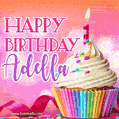 Happy Birthday Adella - Lovely Animated GIF