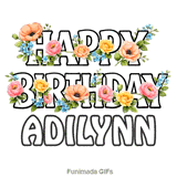 Beautiful floral arrangement with roses swaying gently for Adilynn s birthday