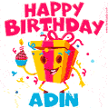 Funny Happy Birthday Adin GIF
