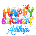 Happy Birthday Adithya - Creative Personalized GIF With Name