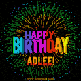 New Bursting with Colors Happy Birthday Adlee GIF and Video with Music