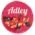 Happy Birthday Cake with Name Adley - Free Download