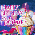 Happy Birthday Adrean - Lovely Animated GIF