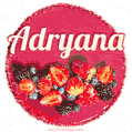Happy Birthday Cake with Name Adryana - Free Download