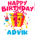 Funny Happy Birthday Advik GIF