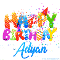 Happy Birthday Adyan - Creative Personalized GIF With Name