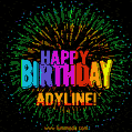 New Bursting with Colors Happy Birthday Adyline GIF and Video with Music