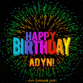 New Bursting with Colors Happy Birthday Adyn GIF and Video with Music