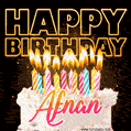 Afnan - Animated Happy Birthday Cake GIF for WhatsApp