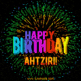 New Bursting with Colors Happy Birthday Ahtziri GIF and Video with Music