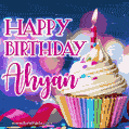 Happy Birthday Ahyan - Lovely Animated GIF