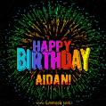 New Bursting with Colors Happy Birthday Aidan GIF and Video with Music