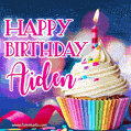 Happy Birthday Aiden - Lovely Animated GIF