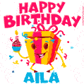 Funny Happy Birthday Aila GIF